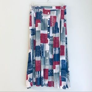 Vintage Alfred Dunner Colorblock Broomstick Skirt